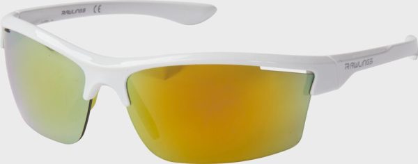 Youth White/Orange Half-Rim Blade Sunglasses