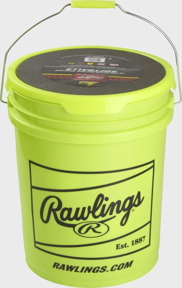 6 Gallon Bucket of 12" Batting Practice Softballs, 12 or 18 Balls