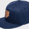 Rawlings Black Clover Leather Patch Flat Bill Hat - Image 3
