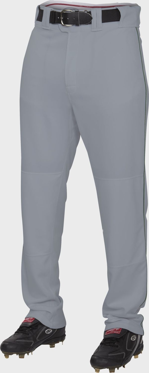 Semi-Relaxed Piped Baseball Pants, Adult & Youth