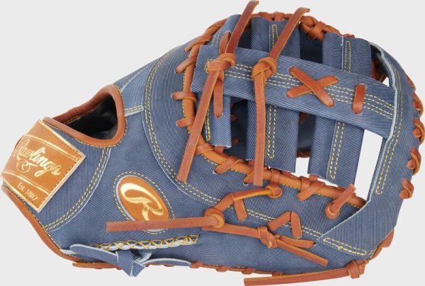 Heart of the Hide Pro Label Denim 1st Base Mitt