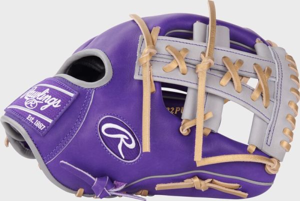 Exclusive 11.5" Heart of the Hide Purple Infield Glove, Right Hand Throw