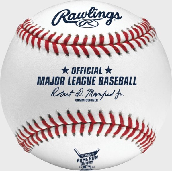MLB 2024 Home Run Derby Baseball, 1 Ball w/ Display Cube